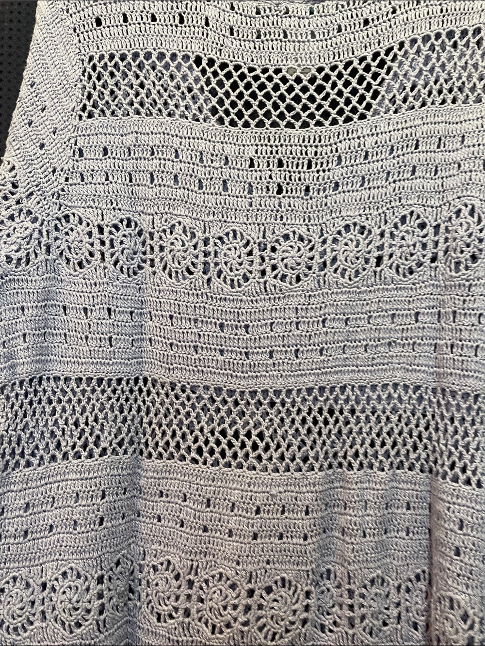 Country Blue Crochet Swim Coverup Tunic - Brand Unknown - Picture 5 of 16